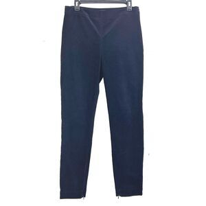 THEORY Skinny Ankle Pants Size 10 Deep Navy Corduroy Women's Pants Zip Closure